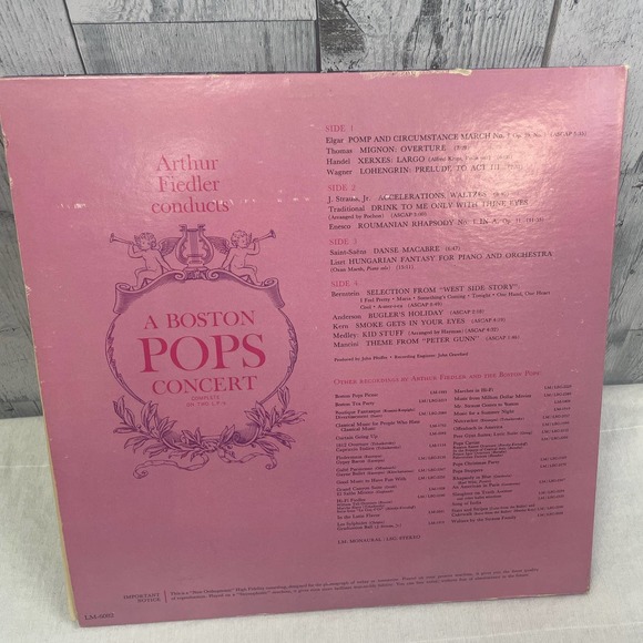 Vintage 1960 Everything But The Beer Fiedler Boston Pops Vinyl LP 2 Record Album - Picture 2 of 2